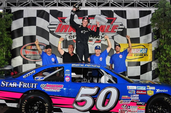 Blaine Perkins and the No. 50 team at Irwindale Speedway